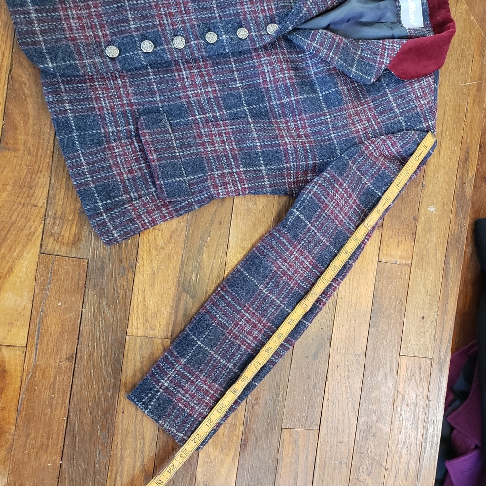 Last chance VTG Wool plaid Blazer - Picture 10 of 14